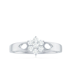 Nature Inspired Diamond Flower Promise Ring for Proposal