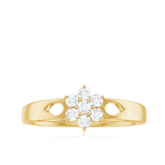 Nature Inspired Diamond Flower Promise Ring for Proposal