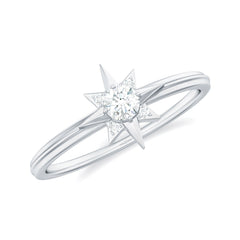 Natural Diamond Starburst Ring for Promise
