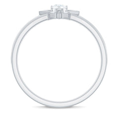 Natural Diamond Starburst Ring for Promise