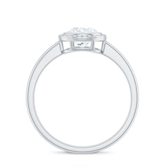 6mm Round Moissanite Solitaire Engagement Ring in Bezel Setting