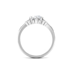 7X9mm Oval Cut Certified Moissanite Vintage Statement Ring