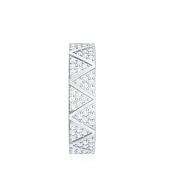 Natural Diamond Wide Wedding Band for Women
