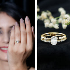 Oval Cut Moissanite Engagement Ring For Women