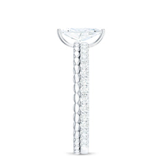 Marquise Cut Moissanite Solitaire Engagement Ring