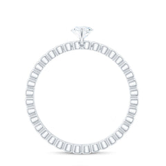 Marquise Cut Moissanite Solitaire Engagement Ring