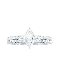 Marquise Cut Moissanite Solitaire Engagement Ring