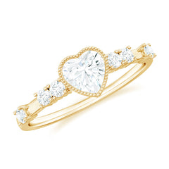 Heart Shaped Moissanite Pre Engagement Ring