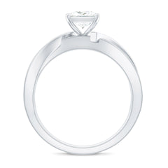 5mm Princess Cut Moissanite Solitaire Infinity Engagement Ring