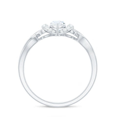 Marquise Cut Moissanite Infinity Engagement Ring