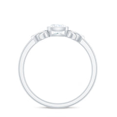 Brilliant Cut Moissanite Celtic Knot Engagement Ring in Bezel Setting