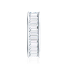 3.66 Carat Baguette Cut Moissanite Wedding Band Channel Setting