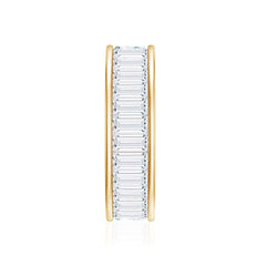 3.66 Carat Baguette Cut Moissanite Wedding Band Channel Setting