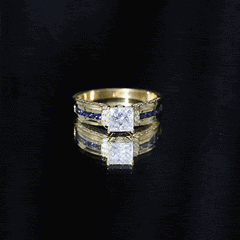 Princess Cut Moissanite Statement Engagement Ring