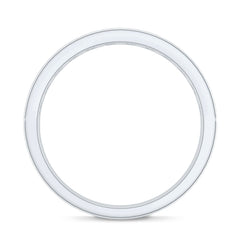 Certified Lab Grown Emerald Half Eternity Anniversary Band in Channel Setting