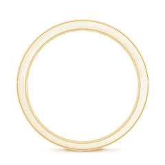 Certified Lab Grown Emerald Half Eternity Anniversary Band in Channel Setting