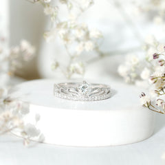 Certified Round Diamond Crown Ring