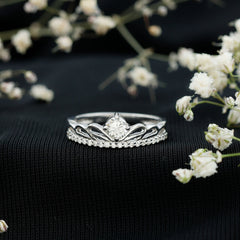 Certified Round Diamond Crown Ring