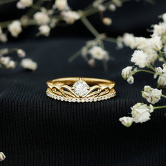 Certified Round Diamond Crown Ring