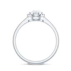 Cubic Zirconia Floating Halo Promise Ring