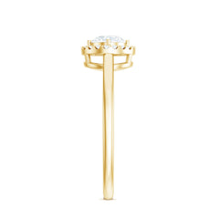 Cubic Zirconia Floating Halo Promise Ring