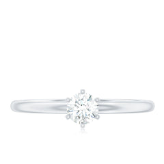 Solitaire Round Diamond Promise Ring