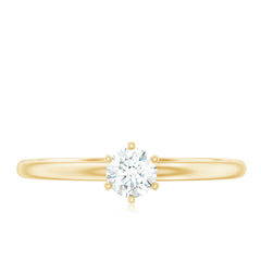 Solitaire Round Diamond Promise Ring