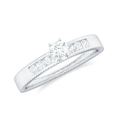 Natural Diamond Solitaire Engagement Ring for Women