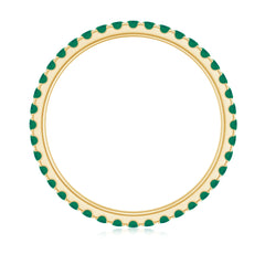 Natural Emerald Eternity Stackable Ring for Women