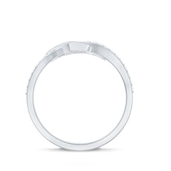 1/2 CT Moissanite Interlock Twin Heart Ring in Gold