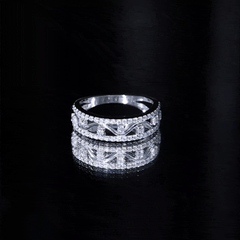 Certified Moissanite Wedding Anniversary Band for Her