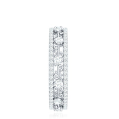 Certified Moissanite Wedding Band