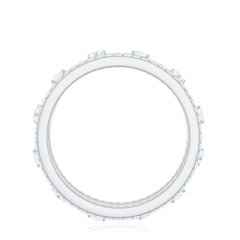 Certified Moissanite Wedding Band