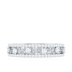 Certified Moissanite Wedding Band