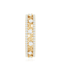 Certified Moissanite Wedding Band