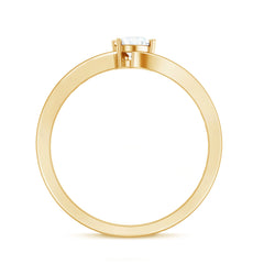 Heart Shaped Moissanite Dainty Promise Ring for Her