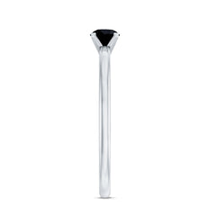 Simple Black Onyx Solitaire Promise Ring for Women