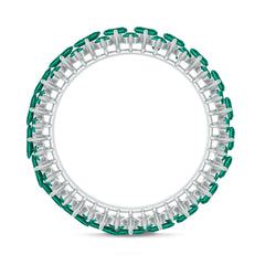 Certified Lab Grown Emerald Eternity Anniversary Band