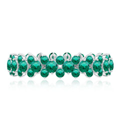 Certified Lab Grown Emerald Eternity Anniversary Band
