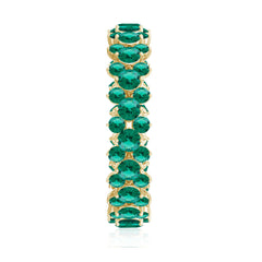 Certified Lab Grown Emerald Eternity Anniversary Band