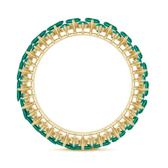 Certified Lab Grown Emerald Eternity Anniversary Band