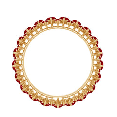 Lab Created Ruby Cluster Wedding Band for Women