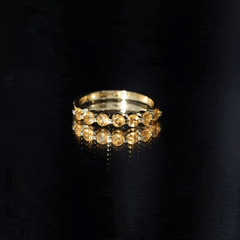 Natural Citrine Half Eternity Ring for Anniversary