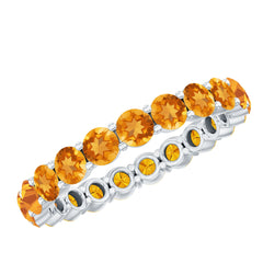 Genuine Citrine Full Eternity Band for Women