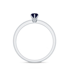 1/4 CT Solitaire Blue Sapphire Promise Ring