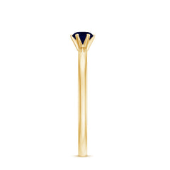 1/4 CT Solitaire Blue Sapphire Promise Ring