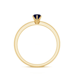 1/4 CT Solitaire Blue Sapphire Promise Ring