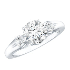 Certified 2 Carat Moissanite Promise Engagement Ring