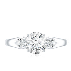 Certified 2 Carat Moissanite Promise Engagement Ring