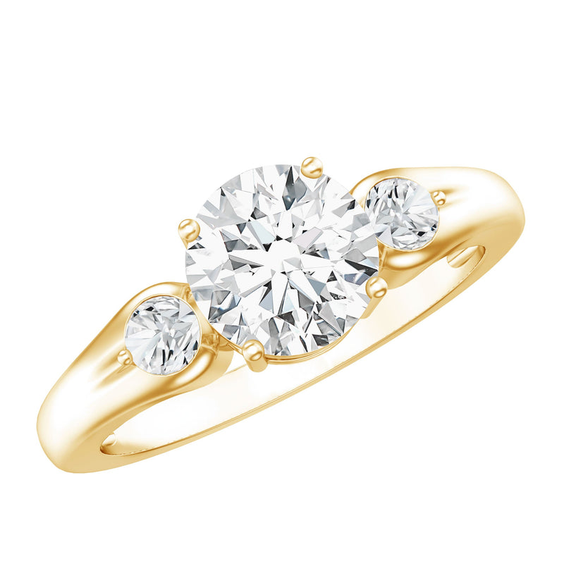 Certified 2 Carat Moissanite Promise Engagement Ring